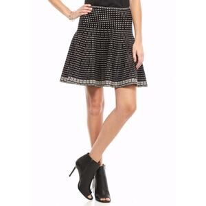 Skater Mini Skirt Size Small Medium Sophie Max Black Flared Retro High Waist 050